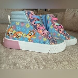 Colorful Bluey Kids High-Top Sneakers